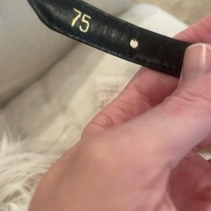 Valentino leather belt with gold buckle